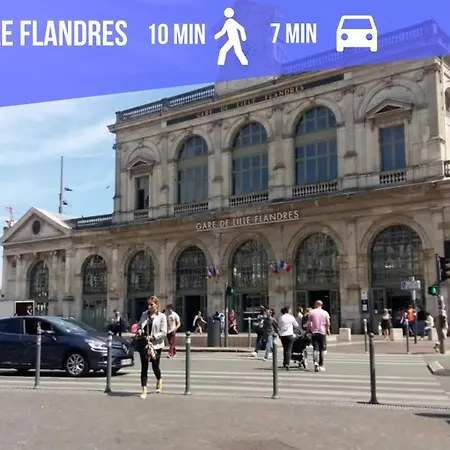 Fonctionnel A 3 Min Du Metro Lägenhet Lille